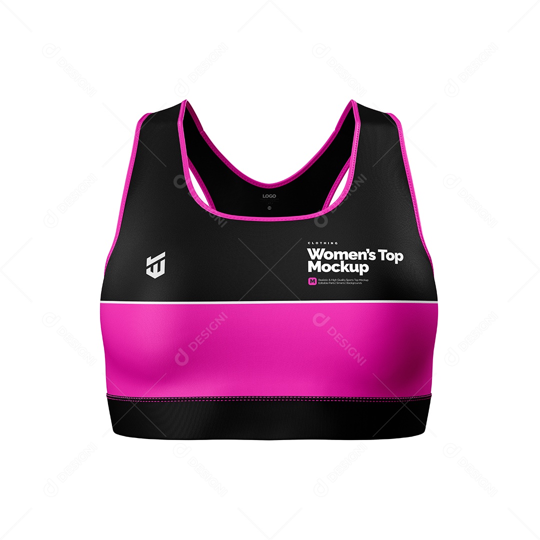 Cropped Fitness PSD Editável Mockup