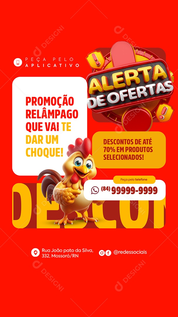 Story Supermercado Alerta de Ofertas Promoção  Social Media PSD Editável