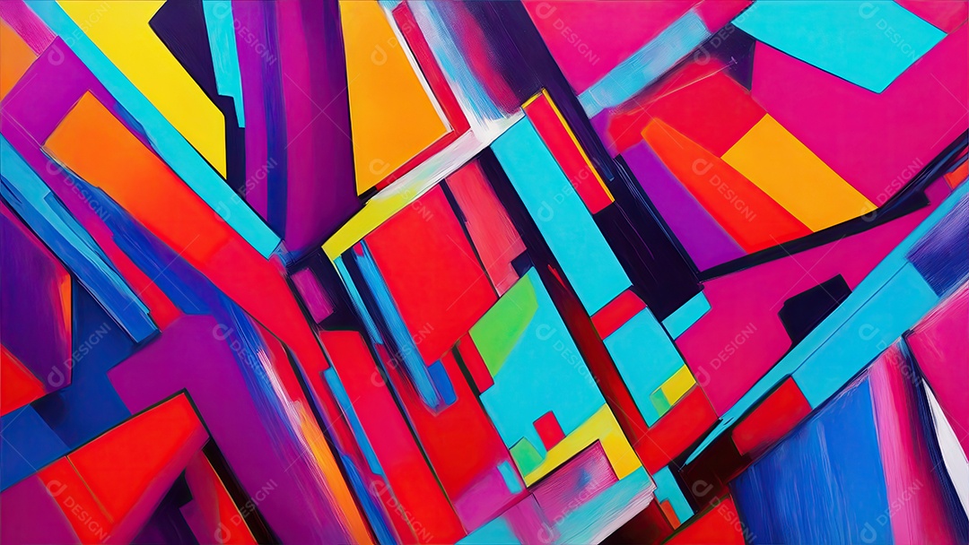 Cores vibrantes abstratas pintando textura moderna padrão futurista