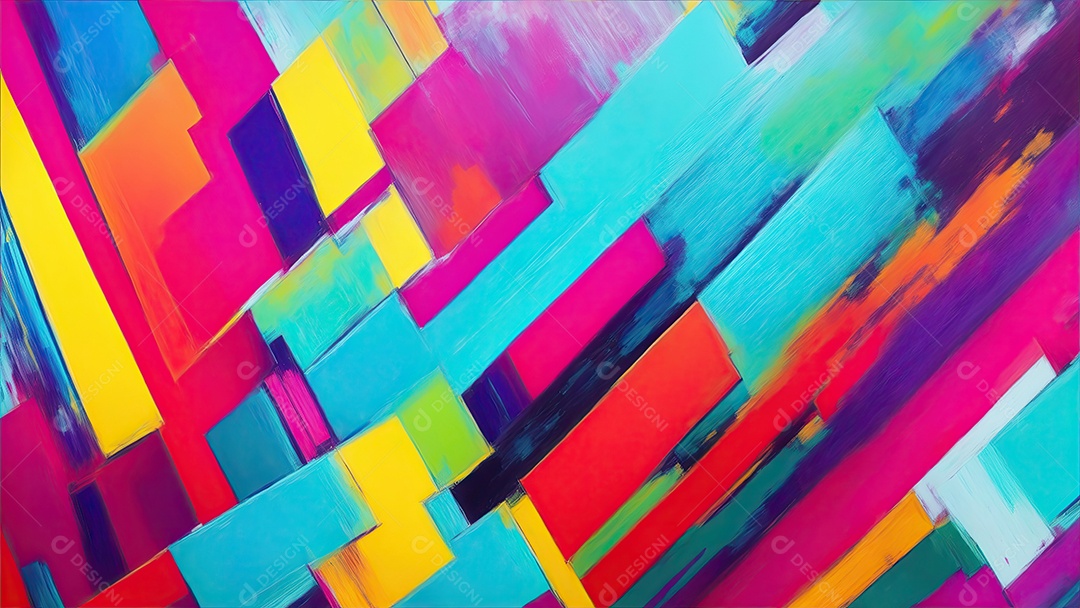 Cores vibrantes abstratas pintando textura moderna padrão futurista