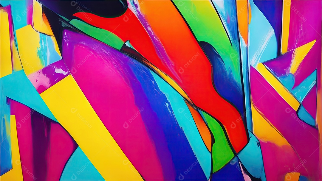 Cores vibrantes abstratas pintando textura moderna padrão futurista