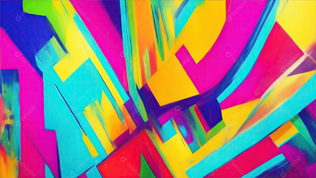 Cores vibrantes abstratas pintando textura moderna padrão futurista