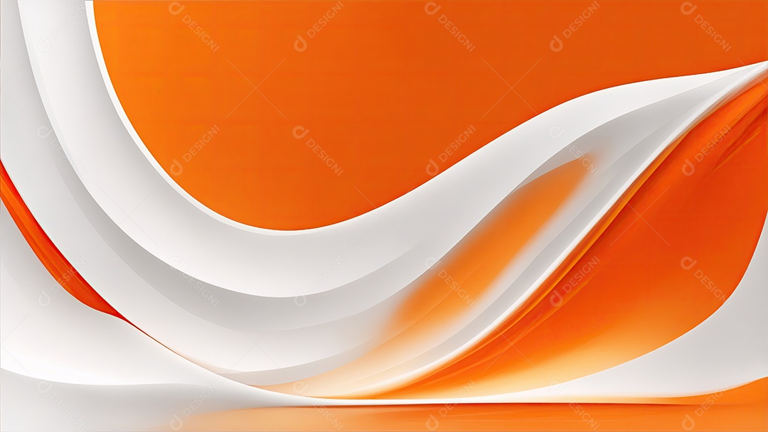 Linhas onduladas laranja e brancas fundo abstrato realista