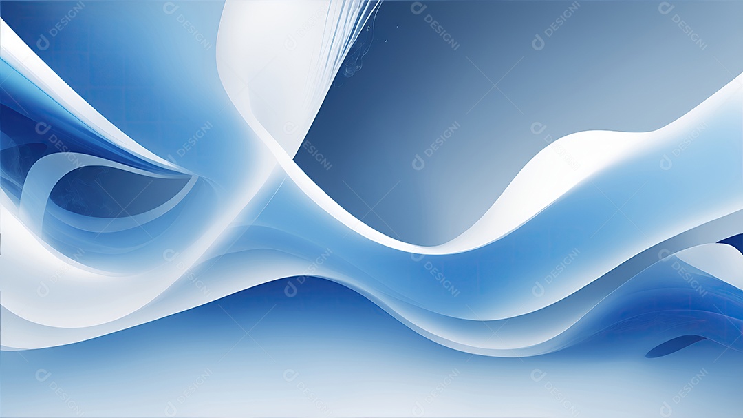 Linhas onduladas azuis e brancas fundo abstrato realista
