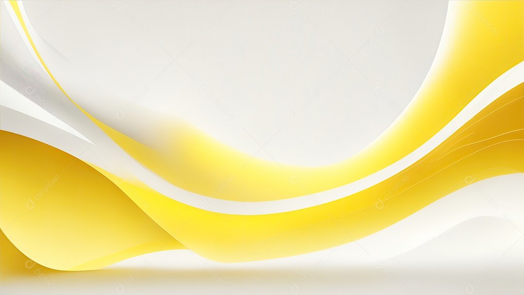 Linhas onduladas amarelas e brancas fundo abstrato realista