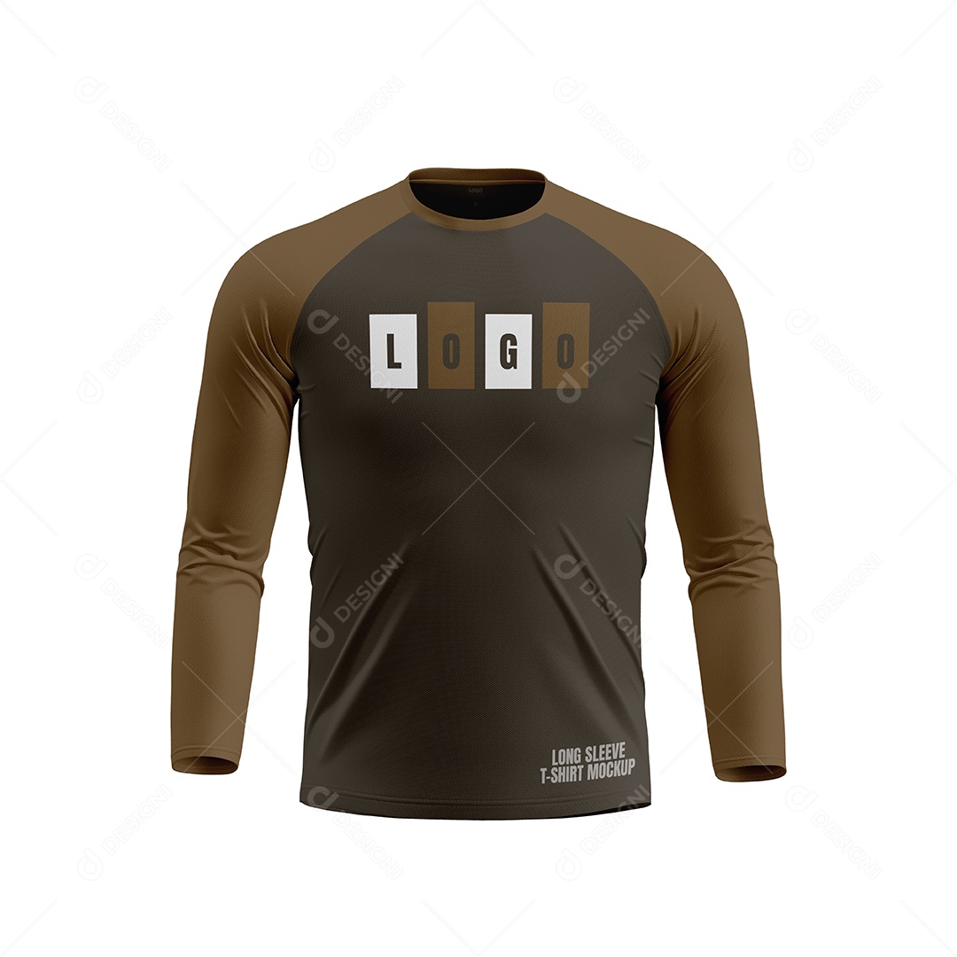 Camiseta De Manga Longa PSD Editável Mockup