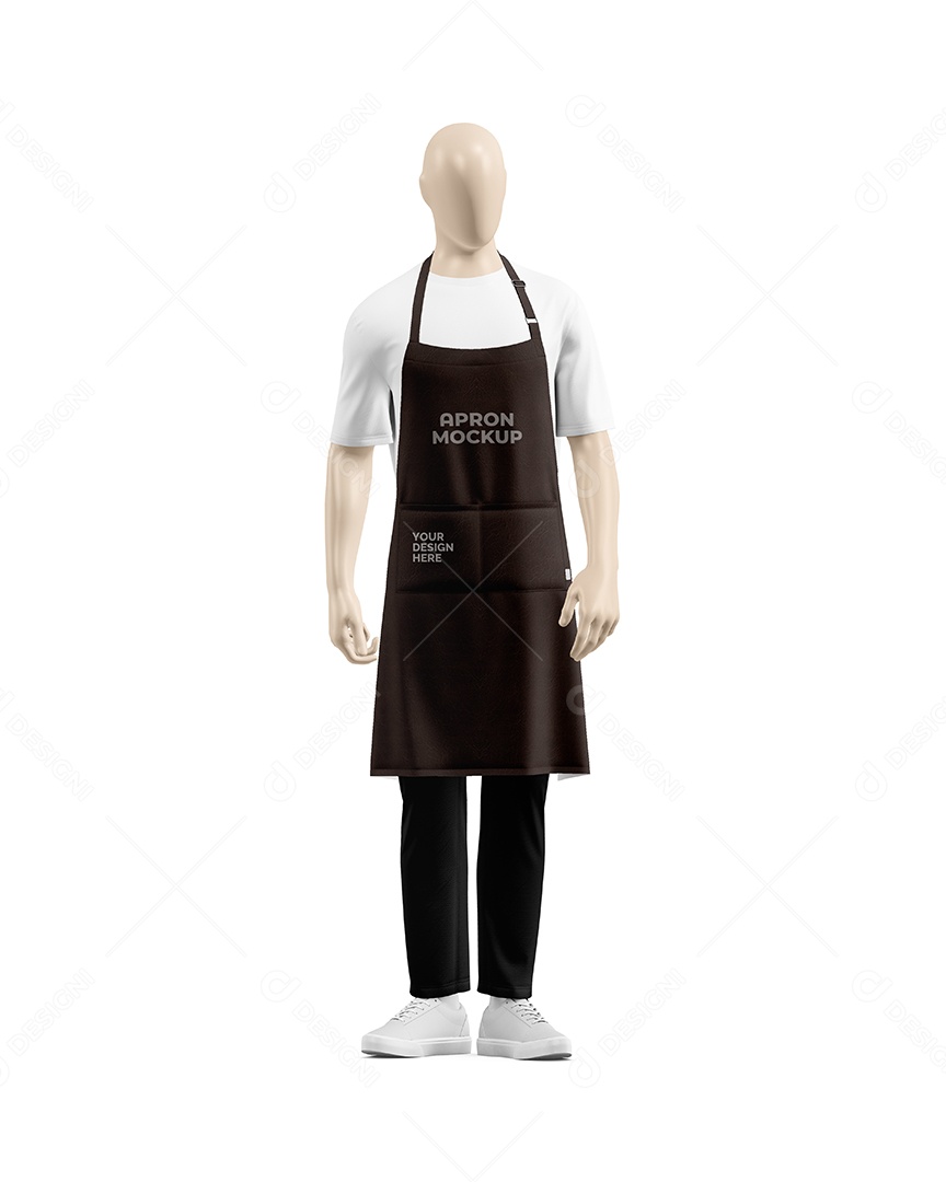 Manequim Com Avental PSD Editável Mockup