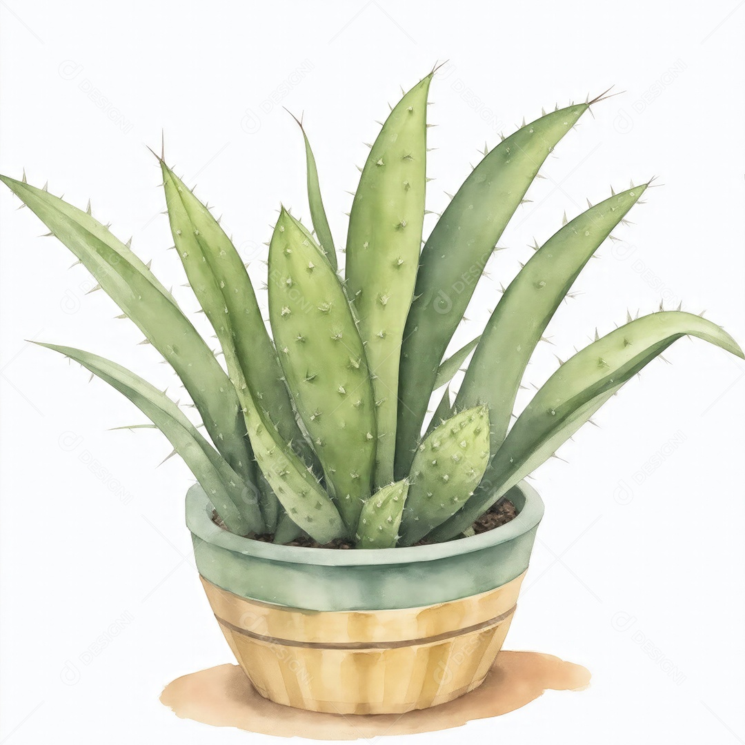 Planta cobra na aquarela