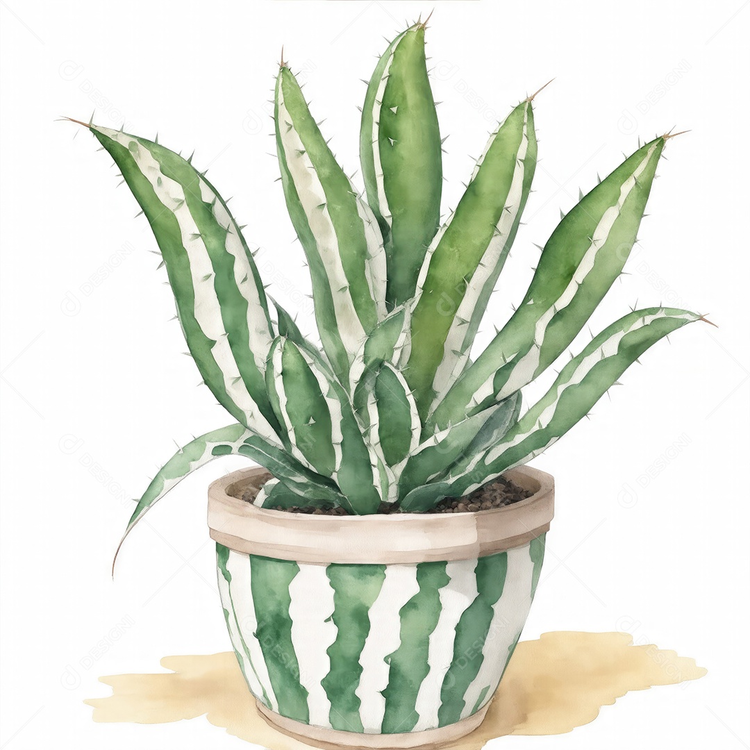 Planta cobra na aquarela