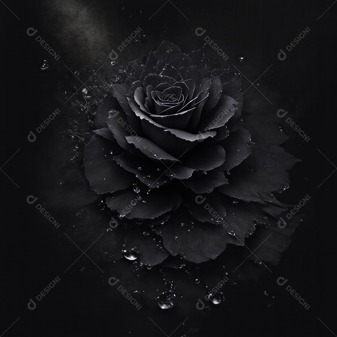 Rosa negra estrelada