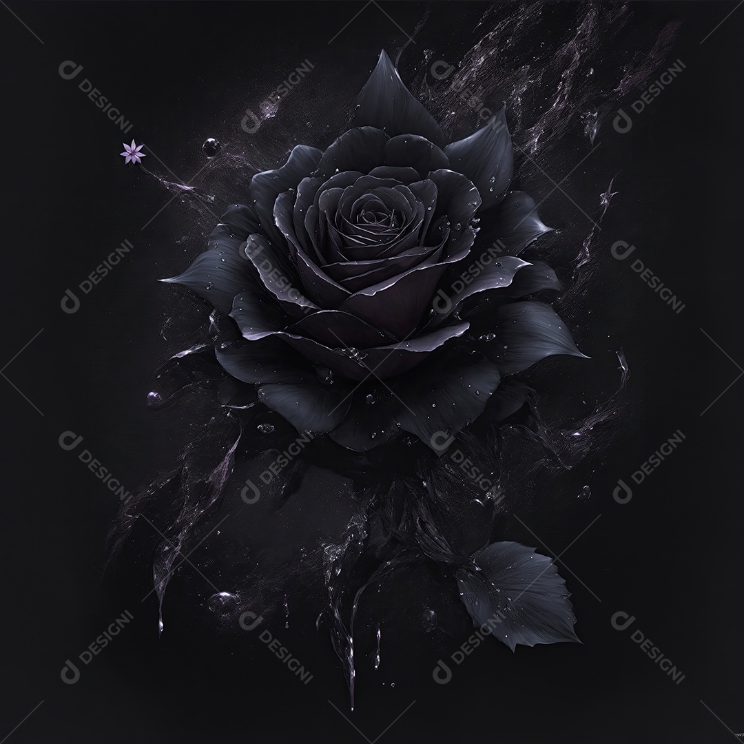 Rosa negra estrelada