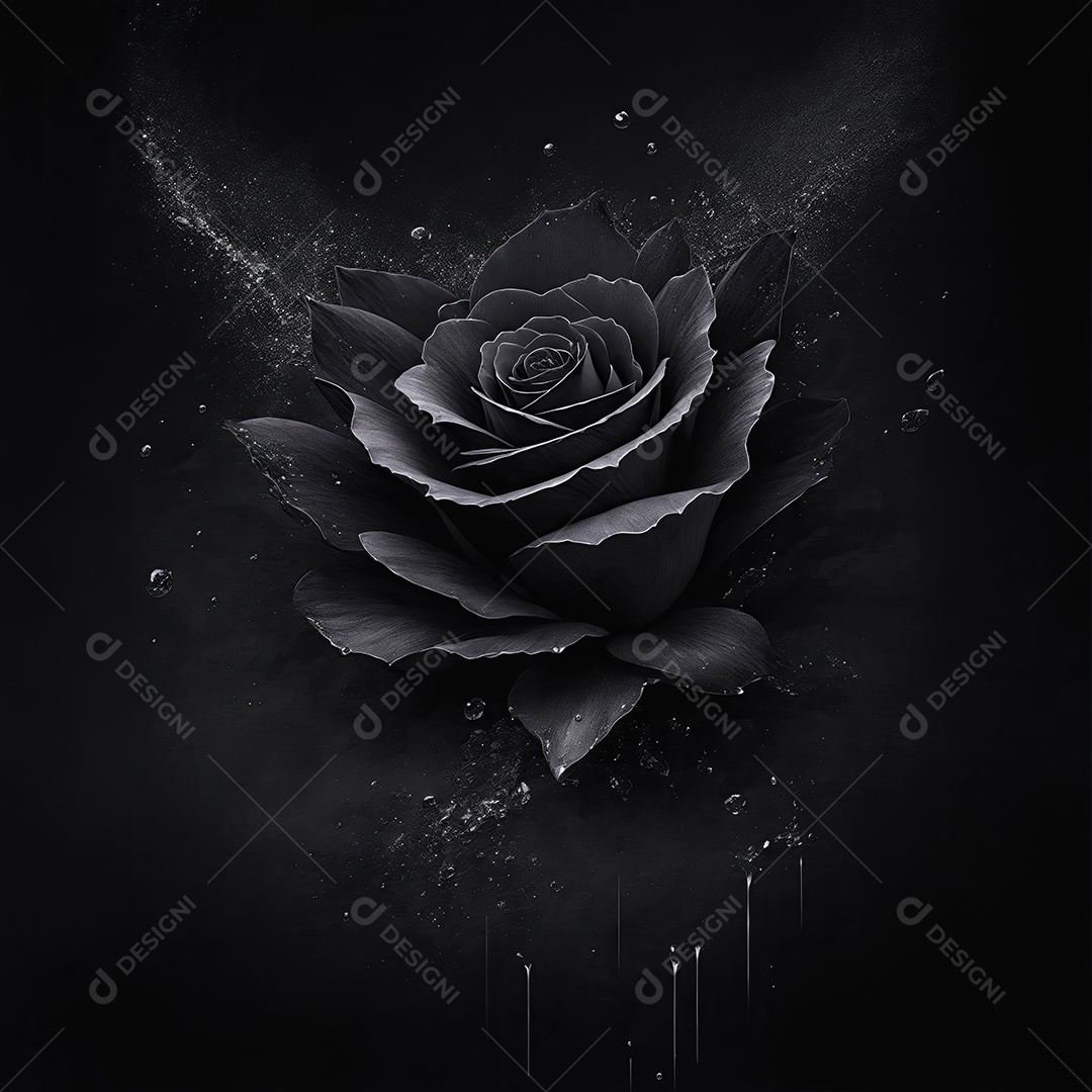 Rosa negra estrelada