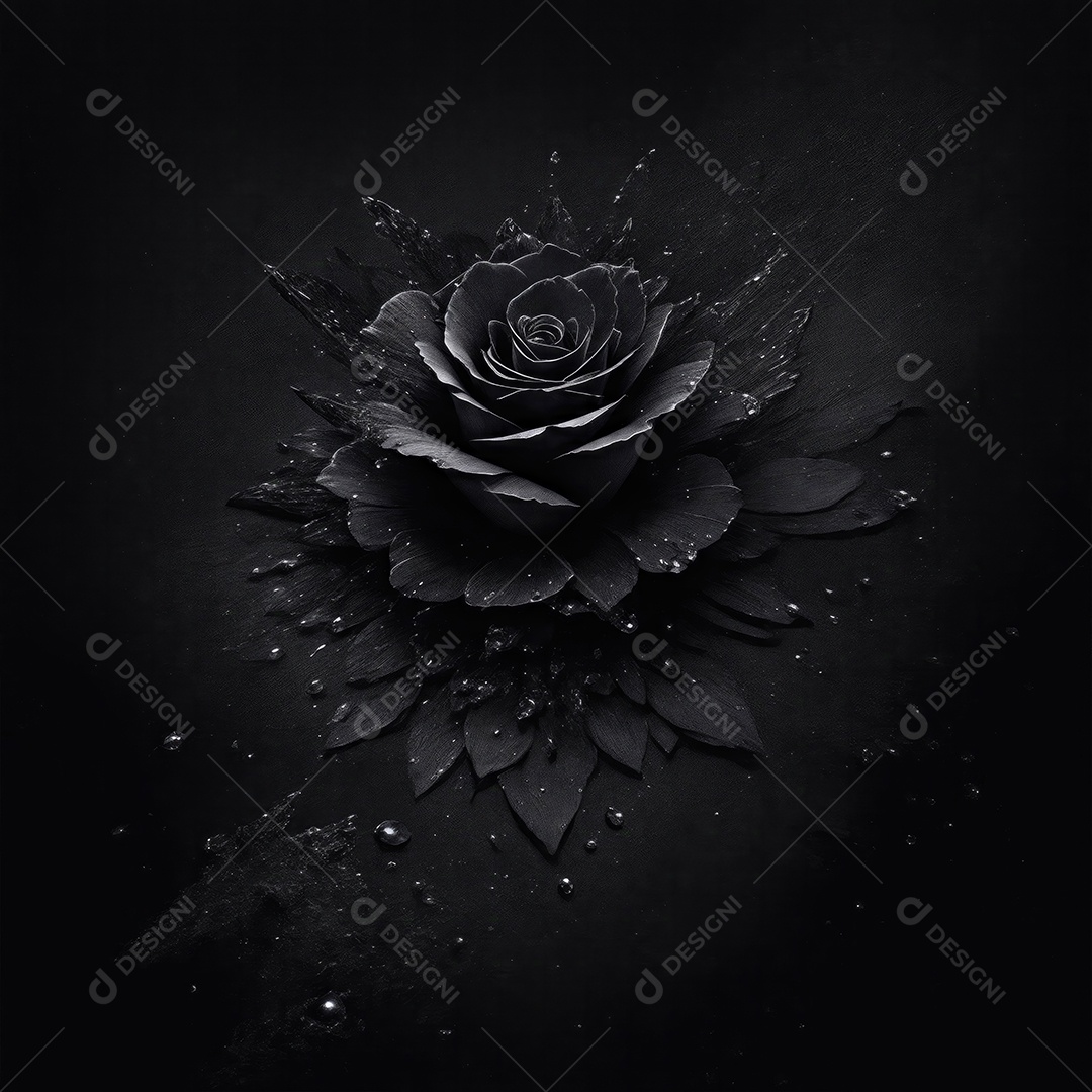 Rosa negra estrelada