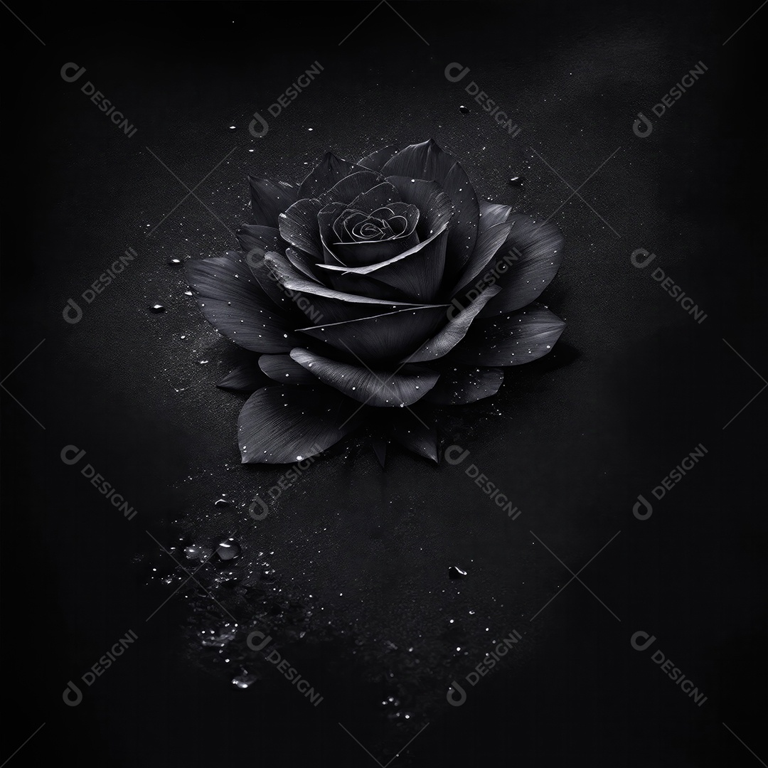 Rosa negra estrelada