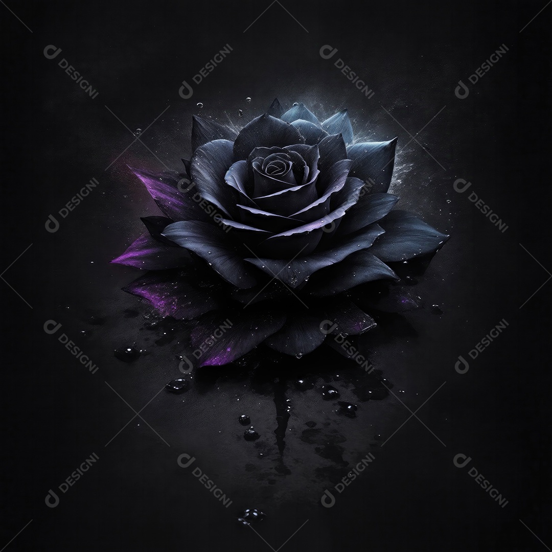 Rosa negra estrelada