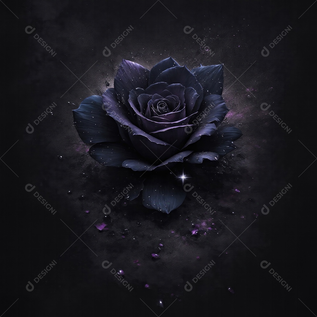 Rosa negra estrelada
