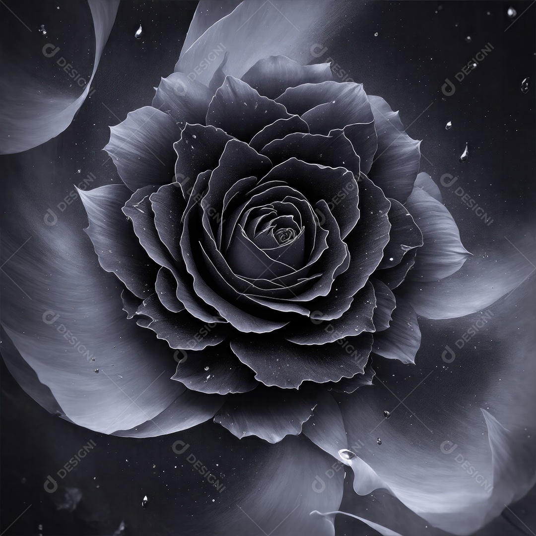 Rosa negra estrelada