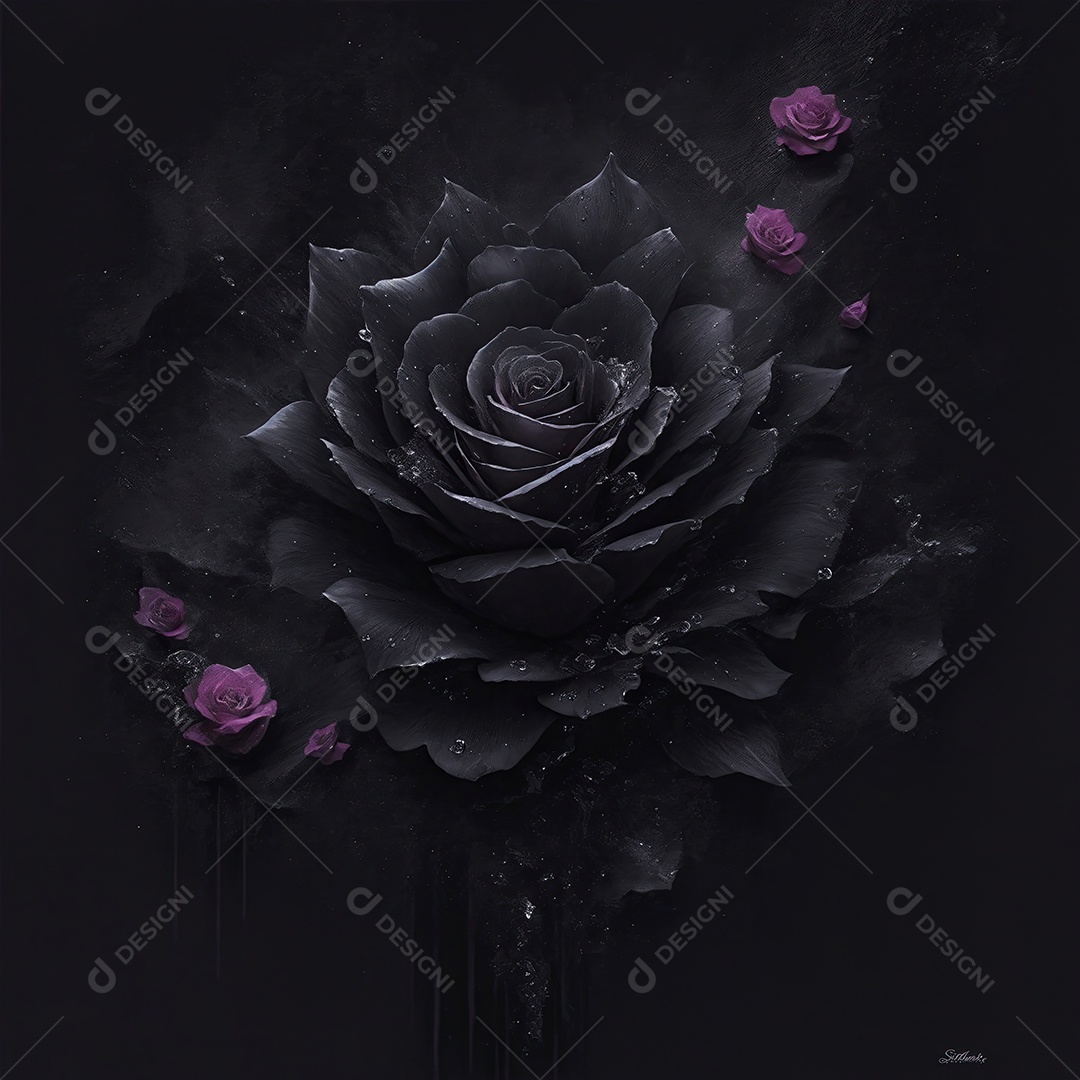 Rosa negra estrelada