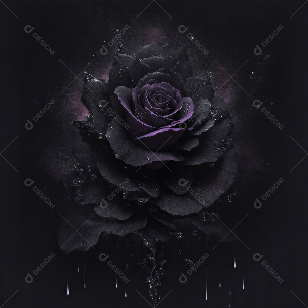 Rosa negra estrelada