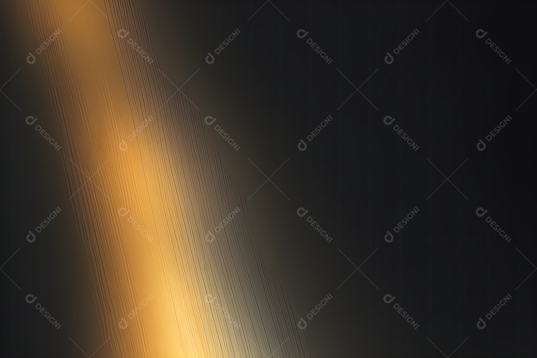 Onda desfocada dourada abstrata em fundo preto