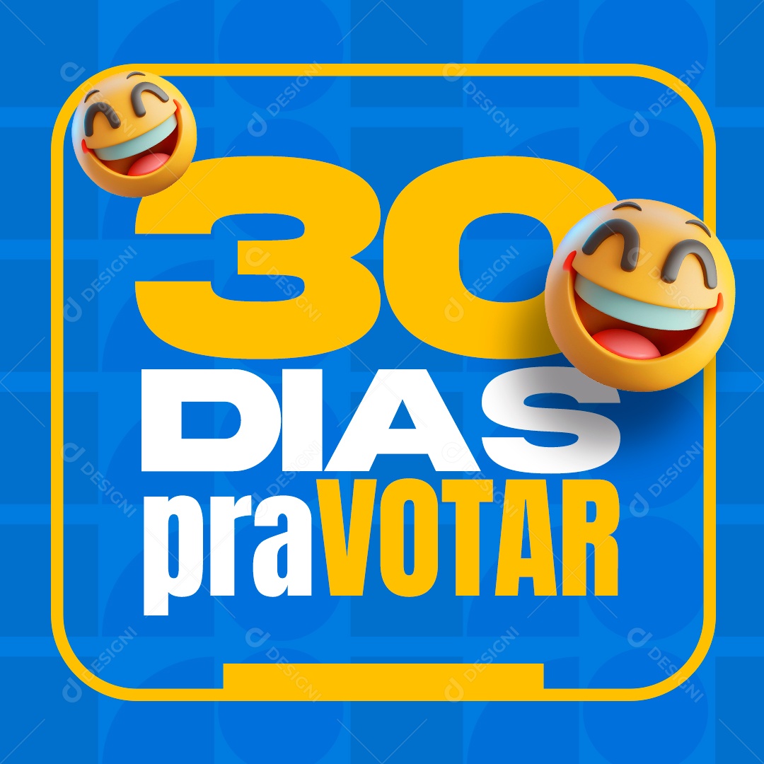 Story Política 30 Dias Pra Votar Social Media PSD Editável