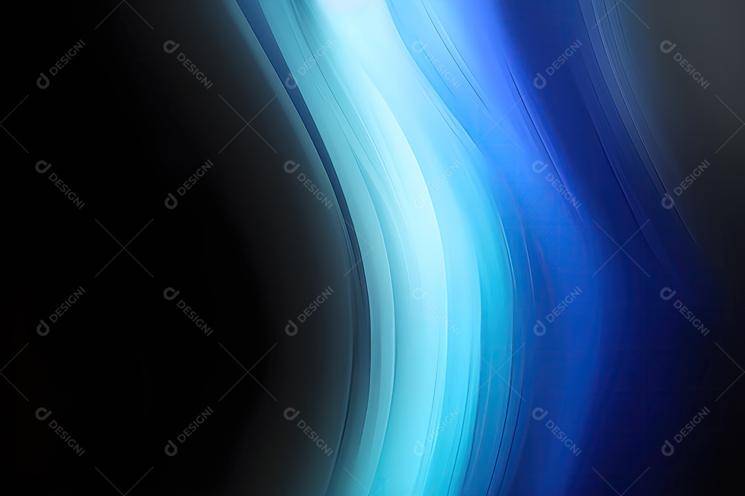 Abstract blue and black colors gradient wave background blurred