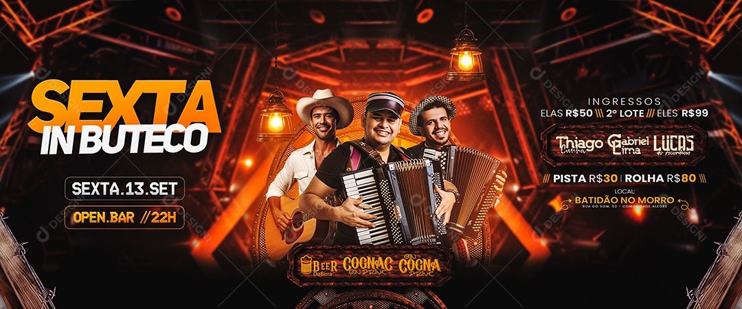 Carrossel Flyer Sexta In Buteco Social Media PSD Editável