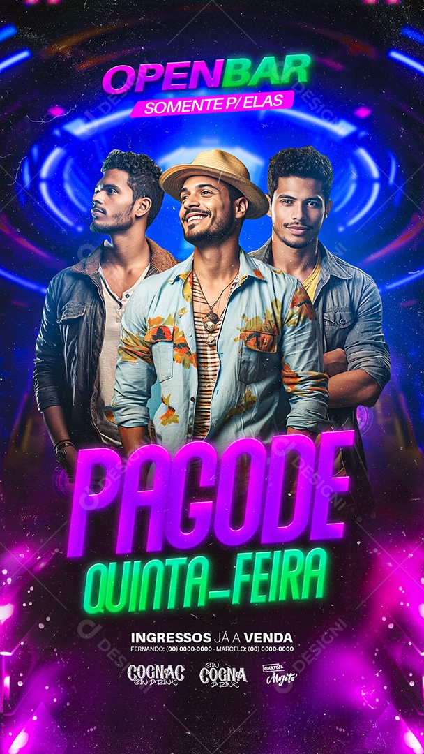 Story Flyer Pagode Quinta Feira Social Media PSD Editável