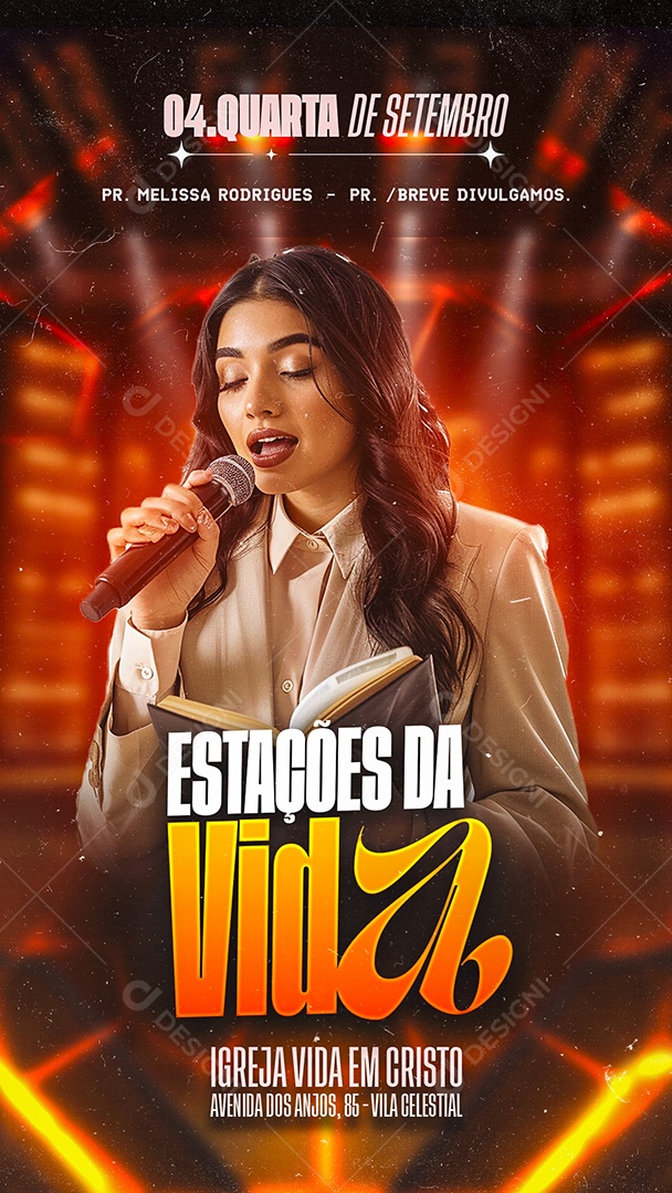 Story Flyer Gospel Estações da Vida Social Media PSD Editável