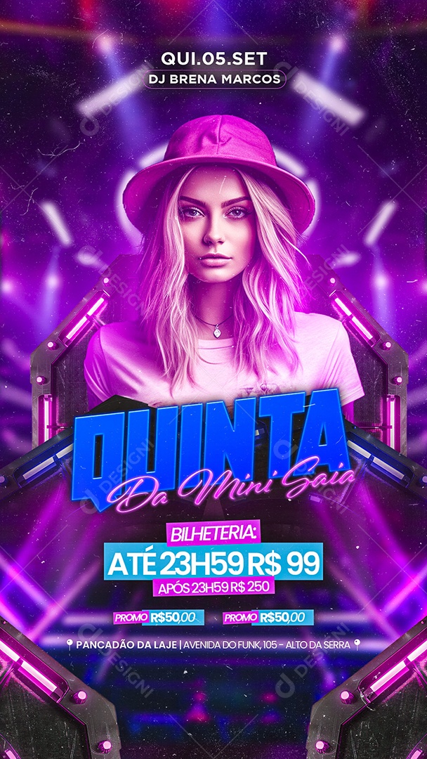 Story Flyer Quinta Da Mini Saia Social Media PSD Editável