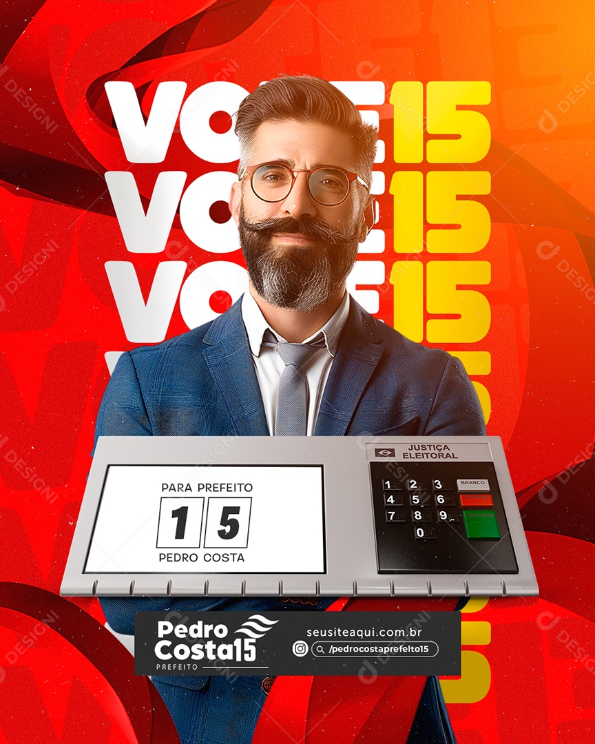 Política Prefeito Pedro Costa Social Media PSD Editável