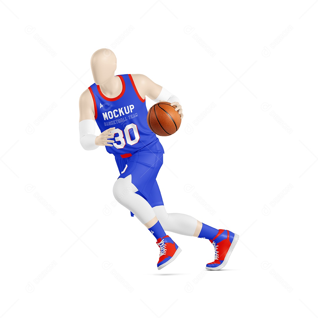 Uniforme de Basquete Mockup PSD Editável