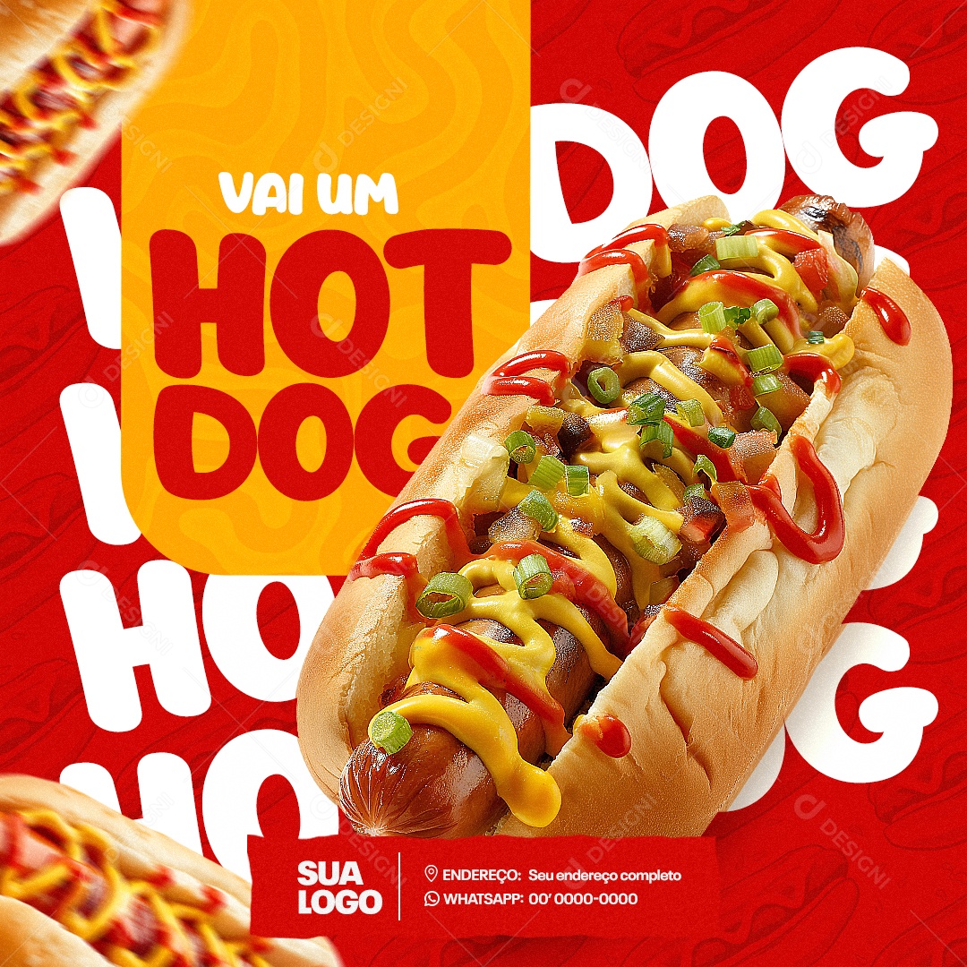 Hot Dog Social Media PSD Editável