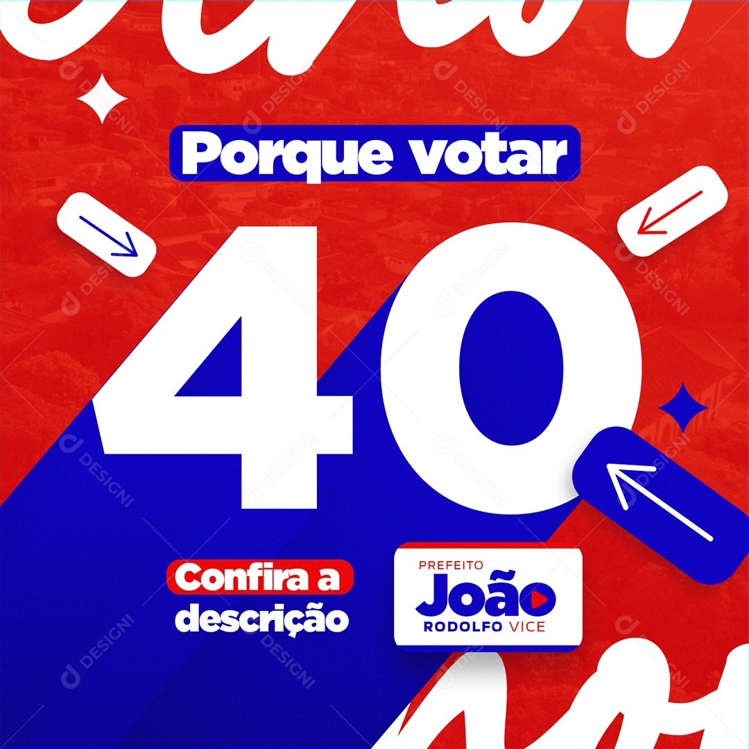 Política Eleições Prefeito João Social Media PSD Editável