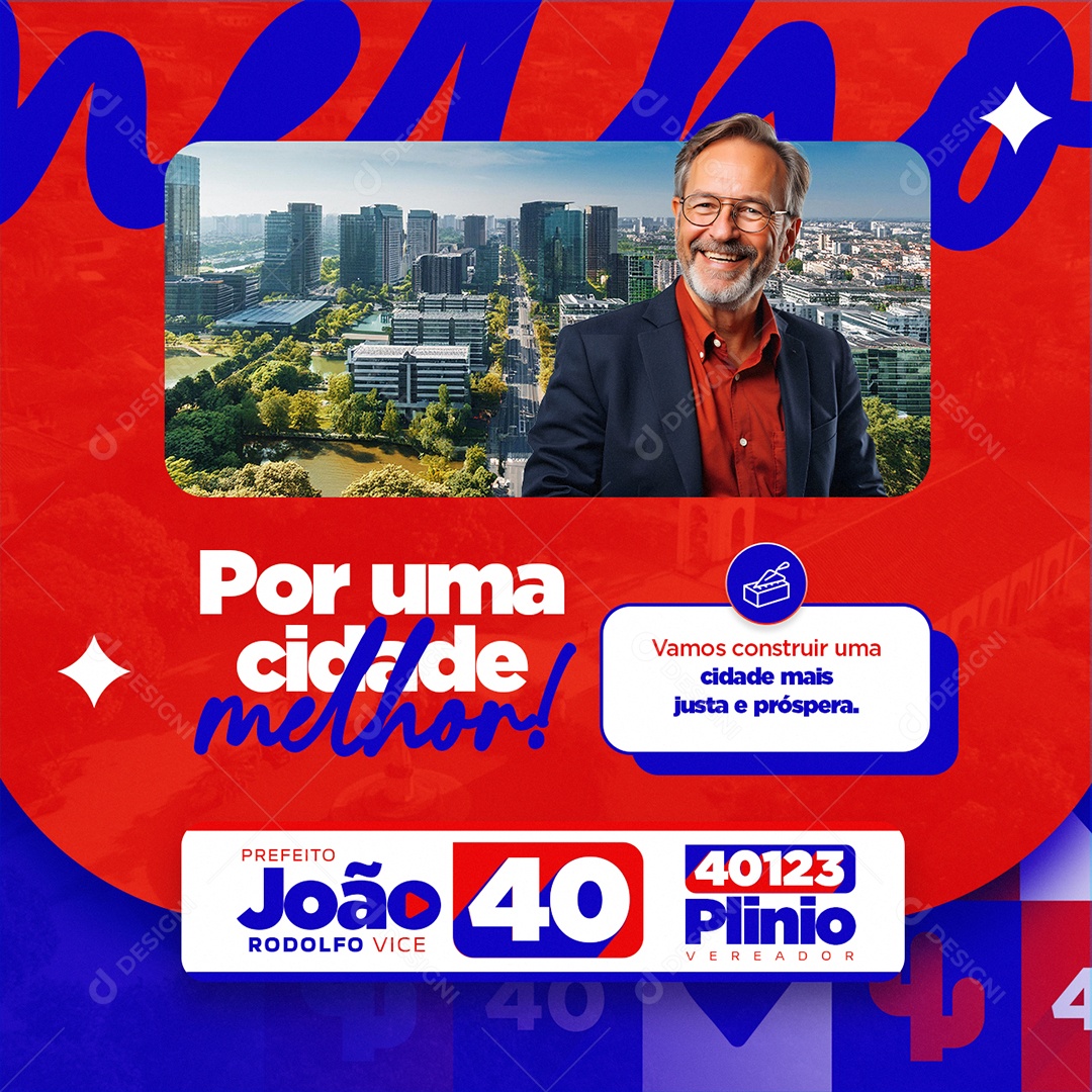Política Eleições Por Uma Cidade Melhor Social Media PSD Editável