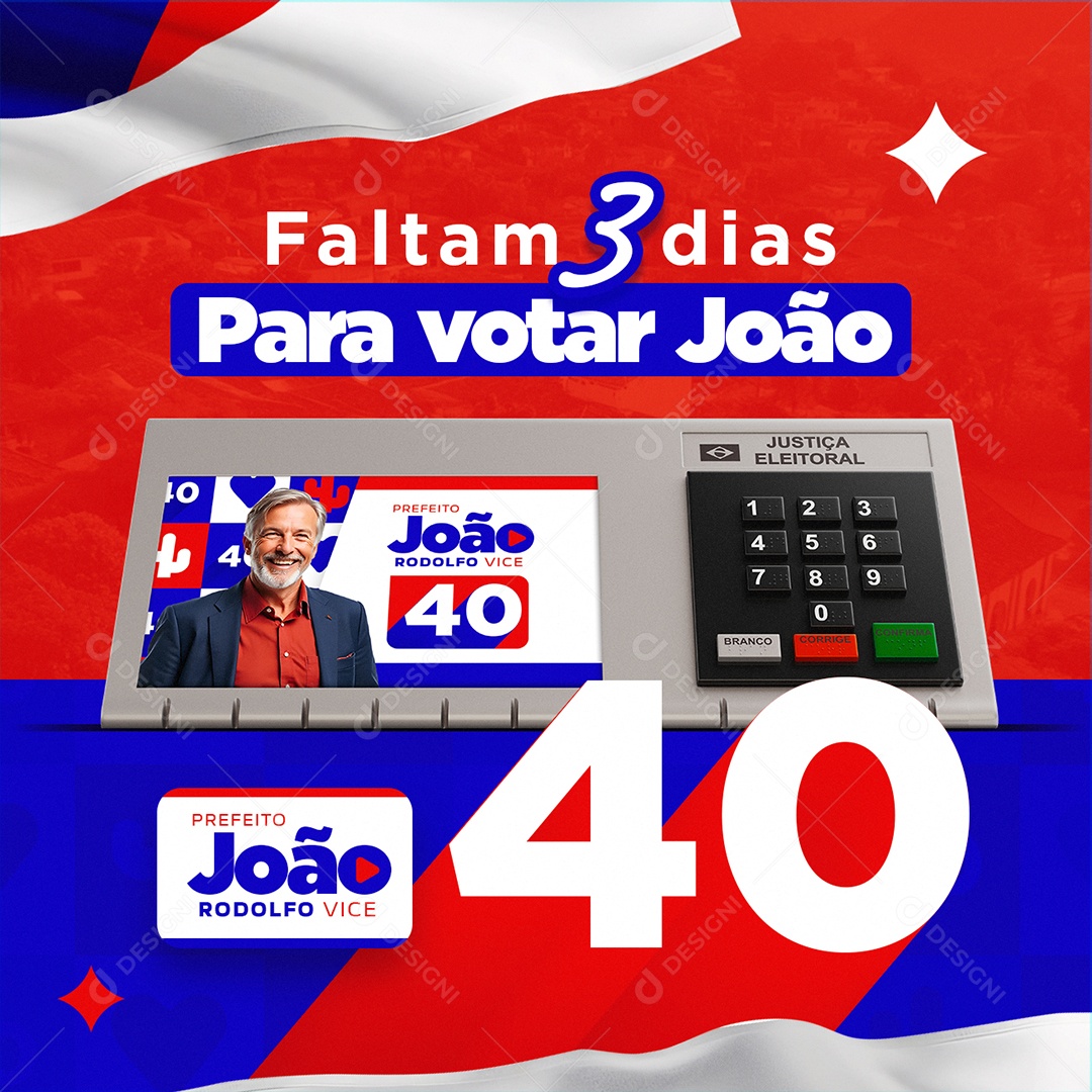 Política Eleições Faltam 3 Dias para Votar João Social Media PSD Editável