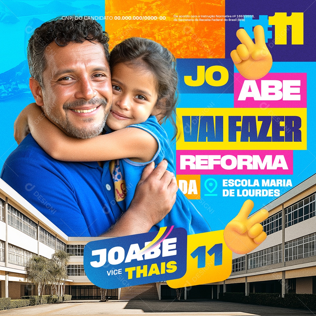 Política Eleição Prefeito Joabe Social Media PSD Editável
