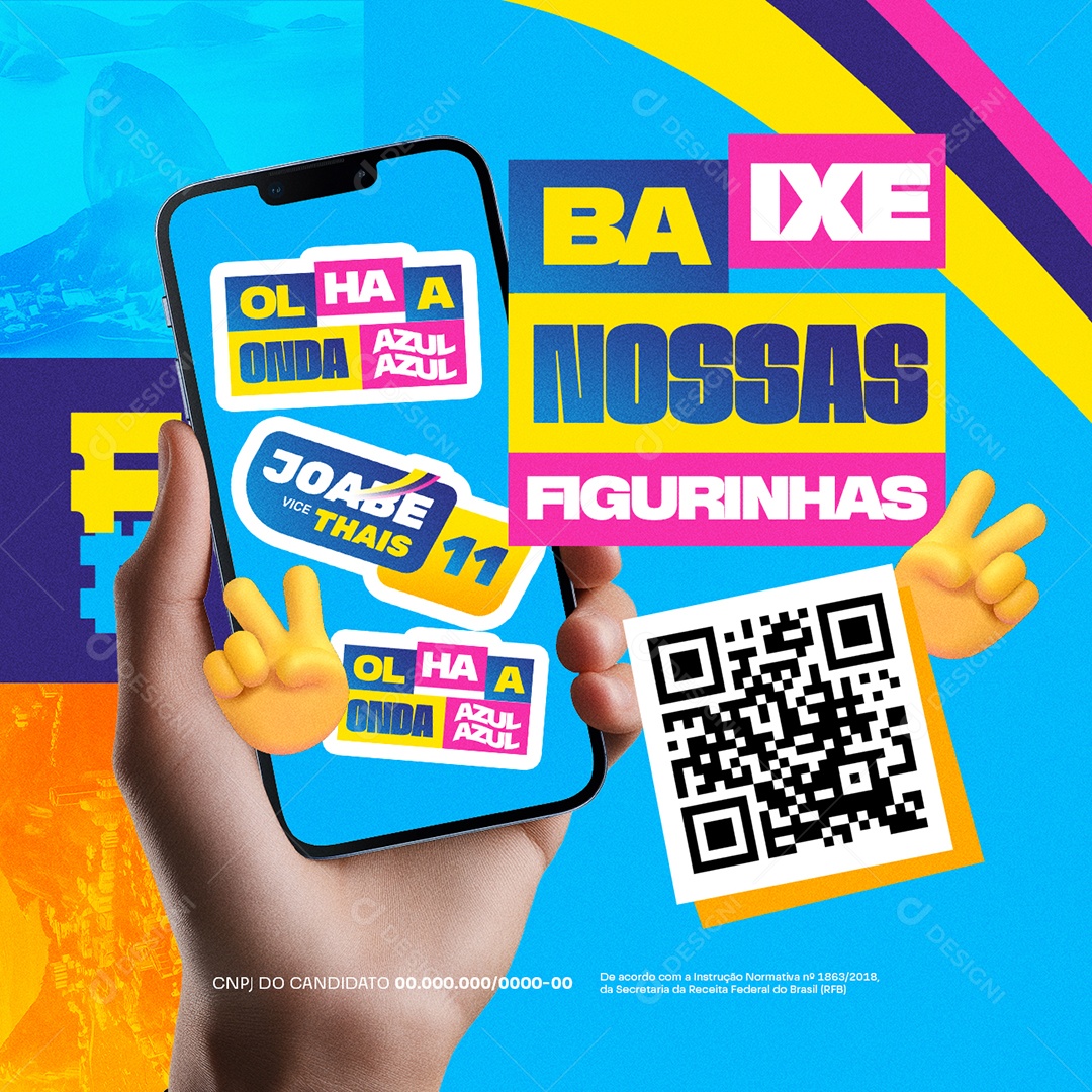 Política Eleição Prefeito Joabe Baixe Nossas Figurinhas Social Media PSD Editável
