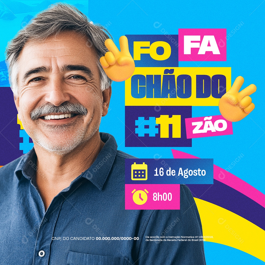 Política Eleição Fofa Chão do Zão Social Media PSD Editável
