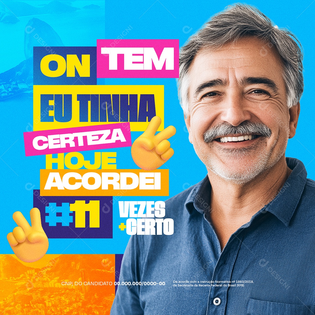 Política Eleição On Tem  Eu Tinha Social Media PSD Editável