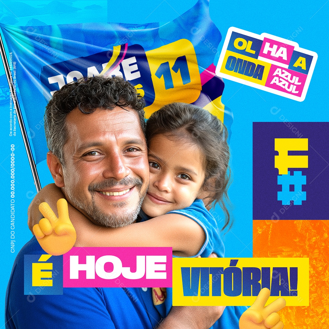 Política Eleição é Hoje Vitória Social Media PSD Editável