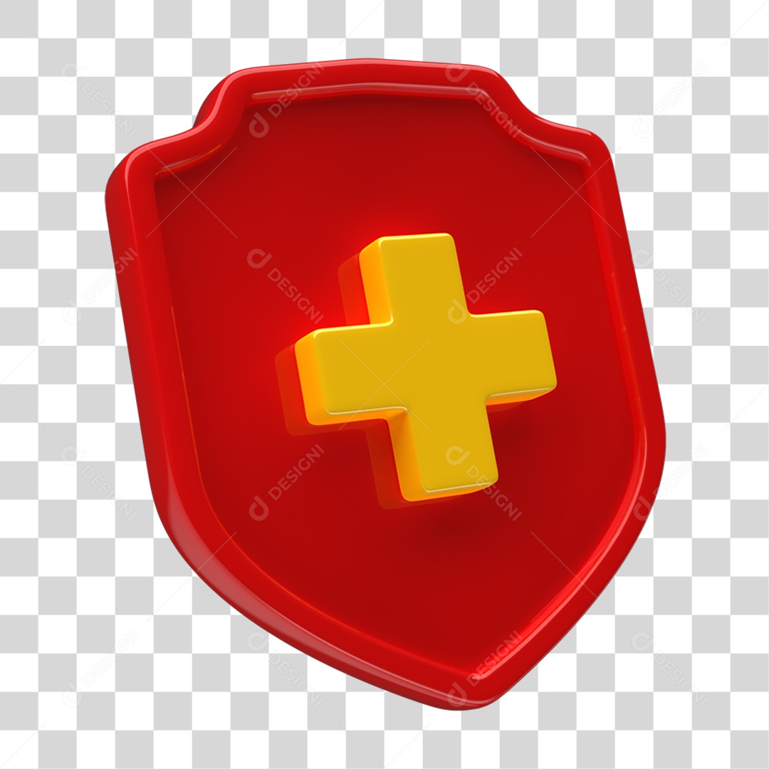 Ícone 3D Placa Símbolo + PNG Transparente