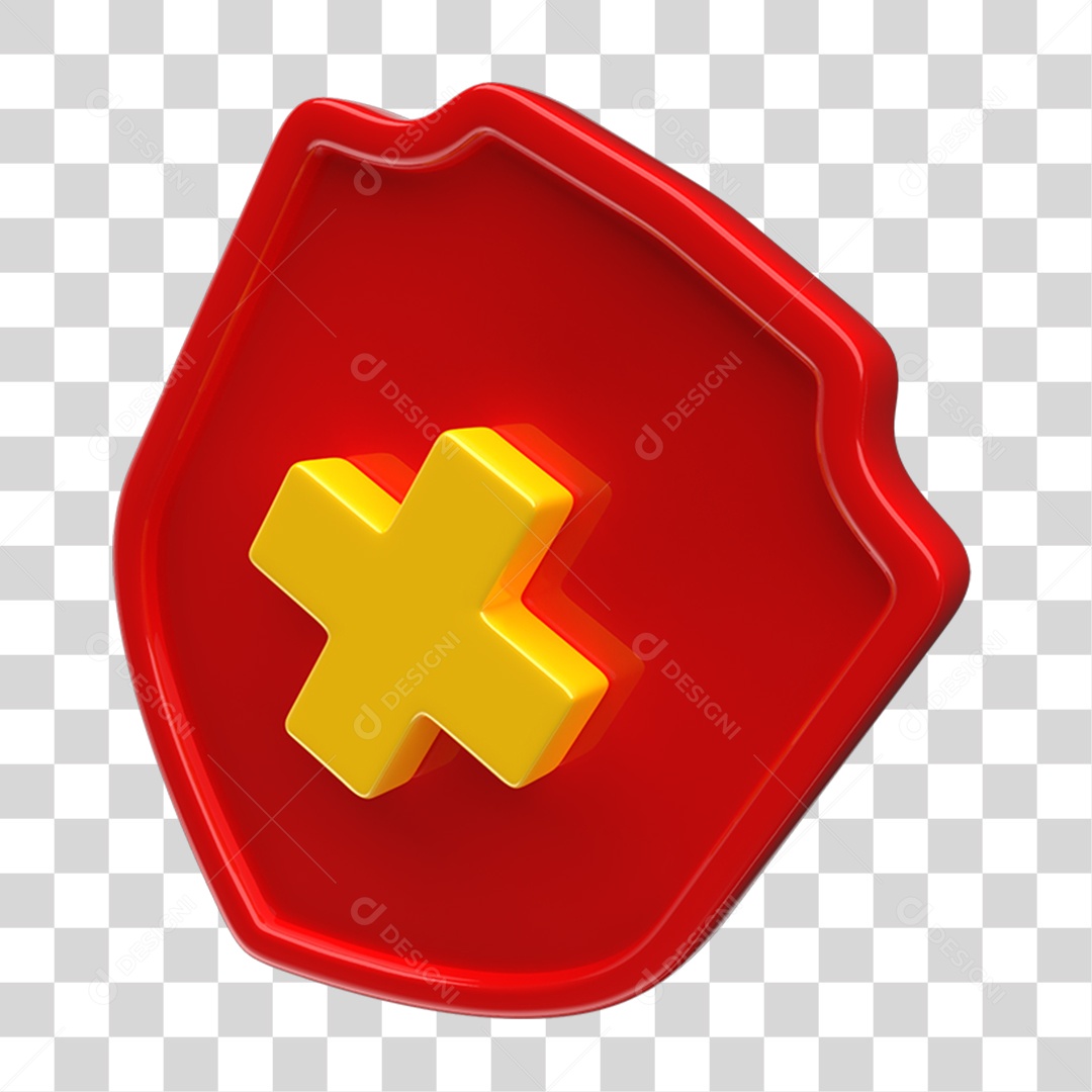 Ícone 3D Placa Símbolo + PNG Transparente