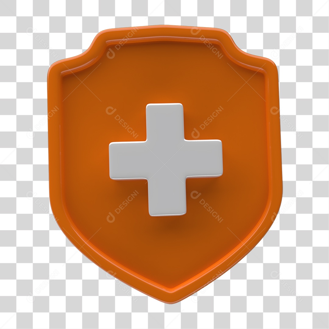 Ícone 3D Placa Símbolo + PNG Transparente