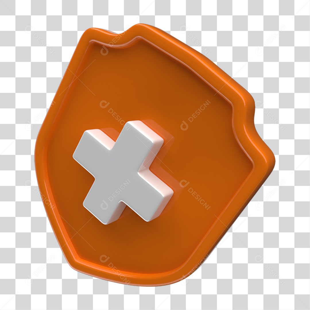 Ícone 3D Placa Símbolo + PNG Transparente