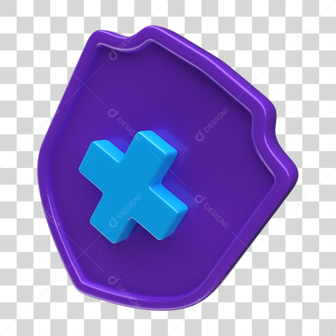 Ícone 3D Placa Símbolo + PNG Transparente