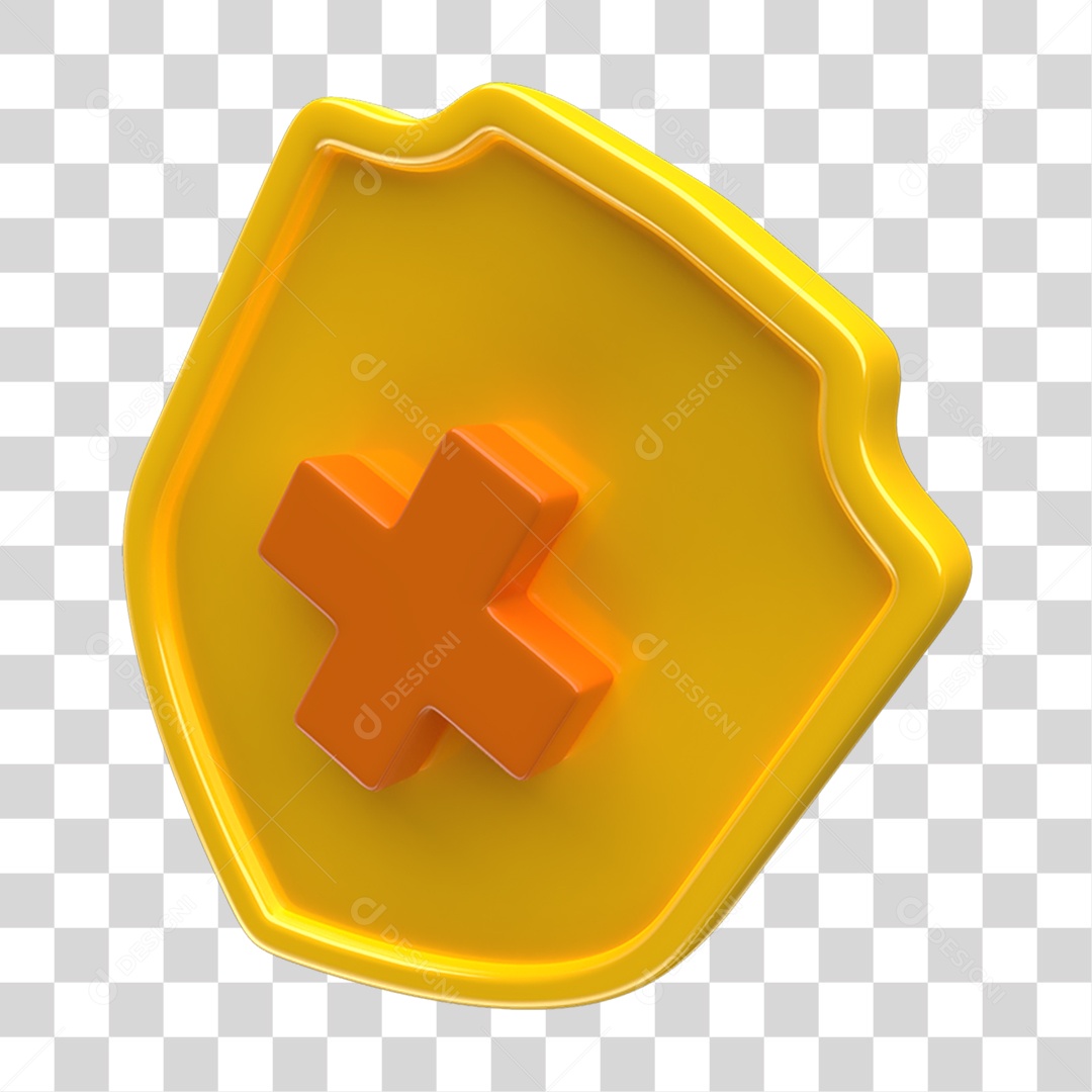 Ícone 3D Placa Símbolo + PNG Transparente