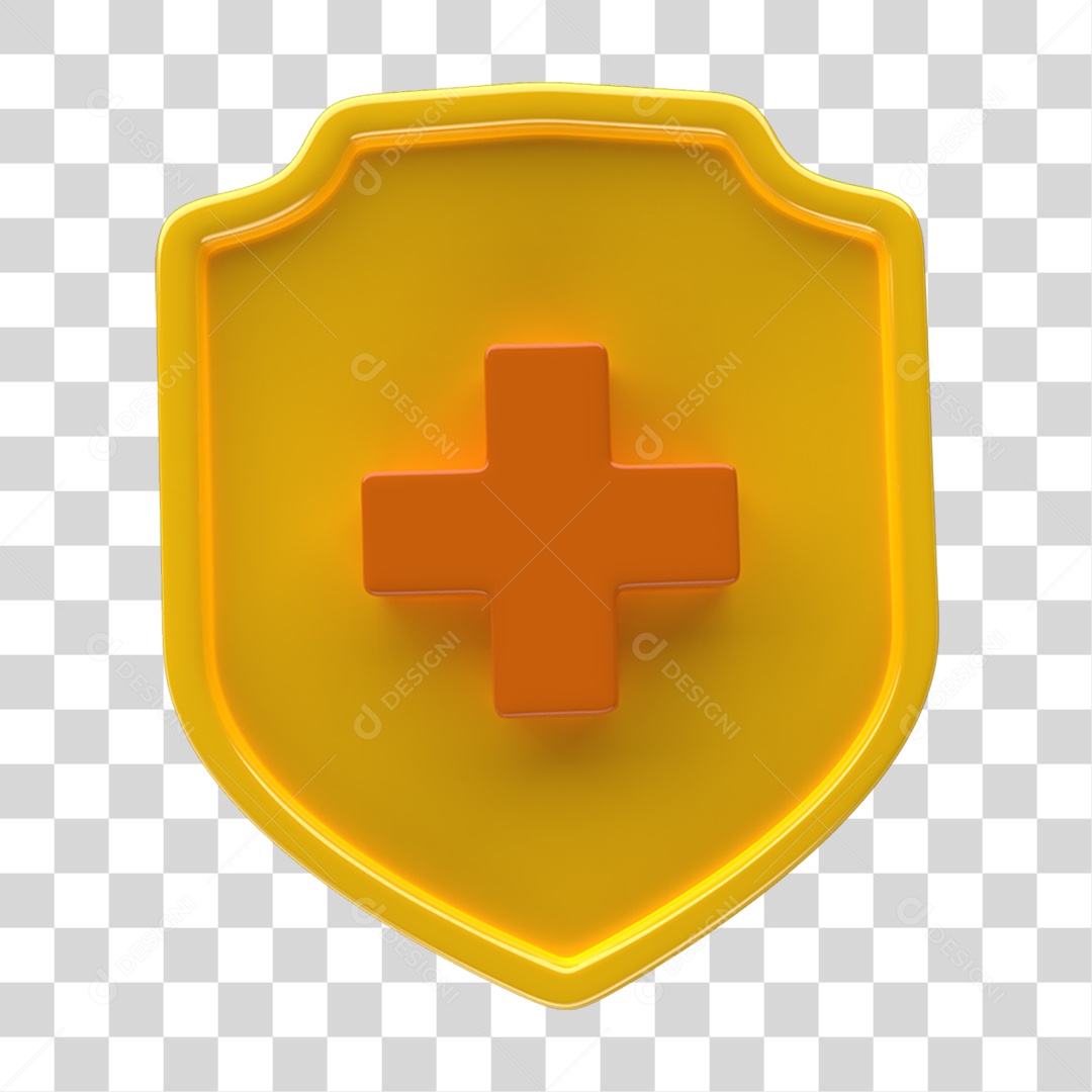 Ícone 3D Placa Símbolo + PNG Transparente