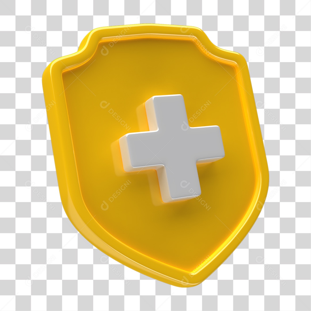 Ícone 3D Placa Símbolo + PNG Transparente