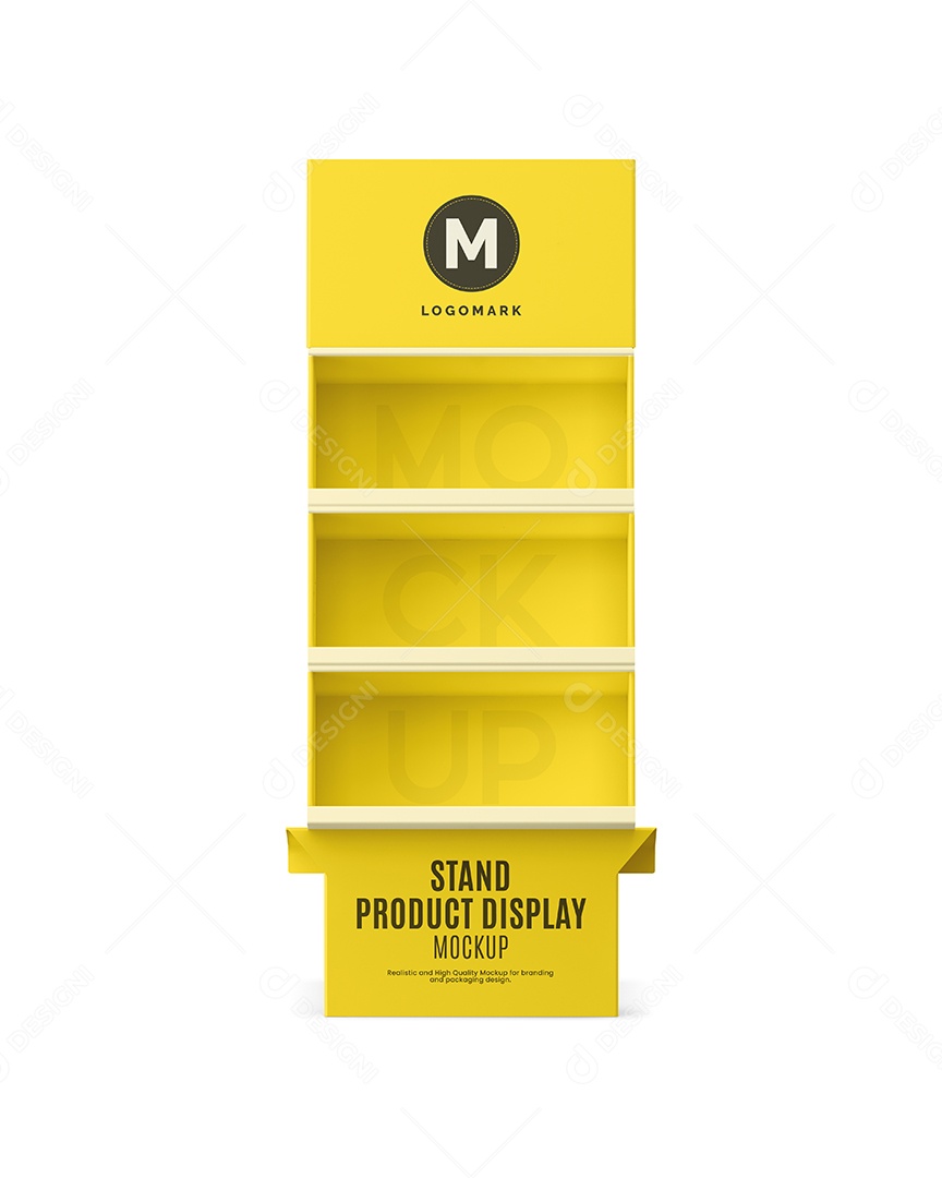 Expositor de Papelão Vazio PSD Editável Mockup